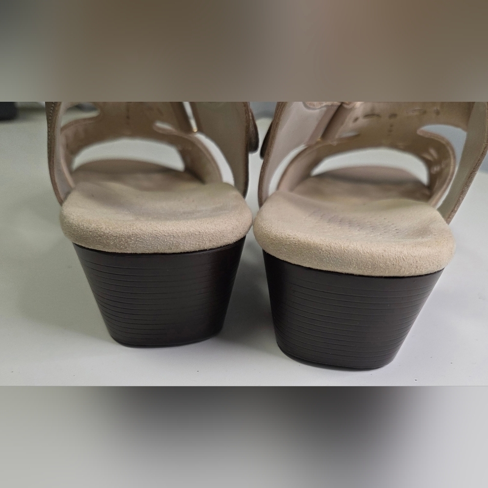 SAS Sunburst Beige Leather Sandals Size 9.5 M - Picture 7 of 8